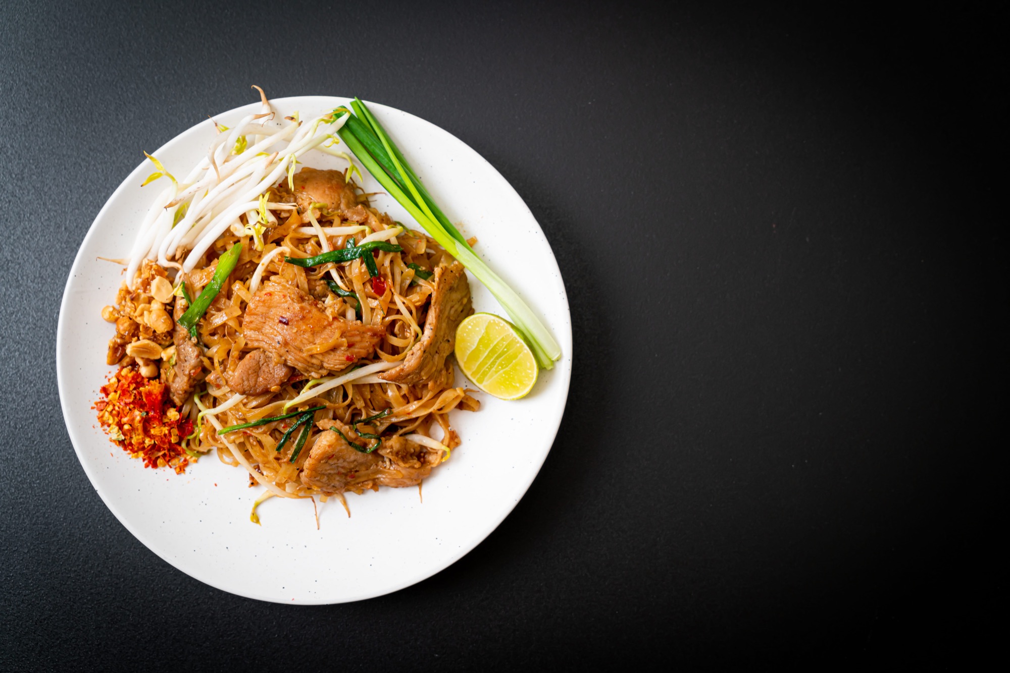 Thai food prepared with vegetables, herbs, and aromatic spices